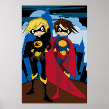 Poster adolescente de los super héroes