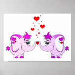 Poster afortunado del el día de San Valentín del m posters