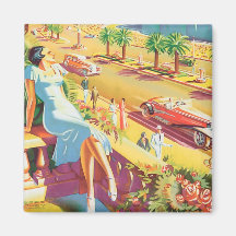 Poster agradable del viaje del vintage imanes para frigoríficos