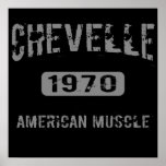 Poster americano 1970 del músculo de Chevelle