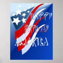 Poster americano del cumpleaños