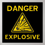 Poster amonestador explosivo