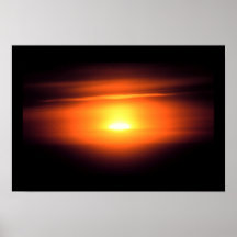 Poster anaranjado de la puesta del sol