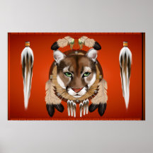 Poster ancho del escudo del puma