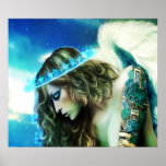 Poster angelical de la talla media
