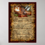 Poster animal en peligro orangután del decreto de 
