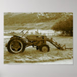 Poster antiguo del tractor