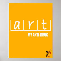 Poster antinarcótico del arte