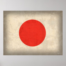 Poster apenado bandera de Japón