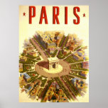 Poster Arco del Triunfo París Francia del viaje de