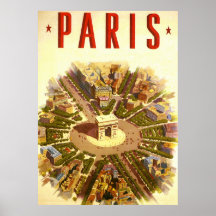 Poster Arco del Triunfo París Francia del viaje de