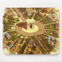 Poster Arco del Triunfo París Francia del viaje de Tapete De Ratón