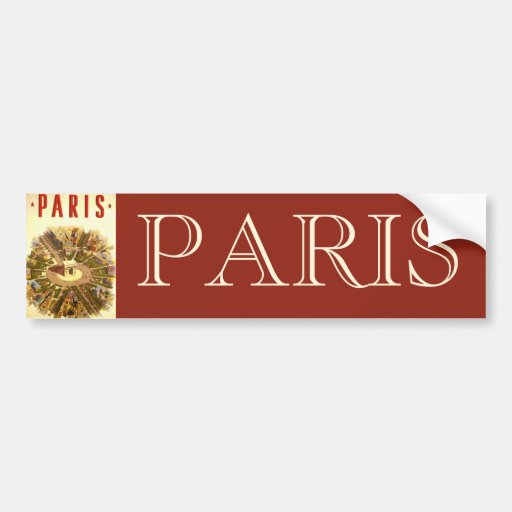 Poster Arco del Triunfo París Francia del viaje de Pegatina De Parachoque