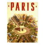 Poster Arco del Triunfo París Francia del viaje de Tarjeta Postal