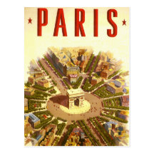 Poster Arco del Triunfo París Francia del viaje de Tarjeta Postal