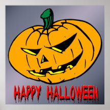 Poster asustadizo de Halloween de la calabaza