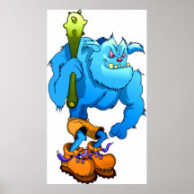 Poster asustadizo del monstruo