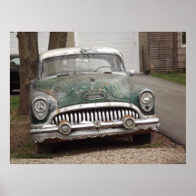 Poster auto antiguo