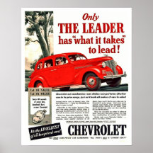 Poster automotriz del vintage - medio de Chey 1939