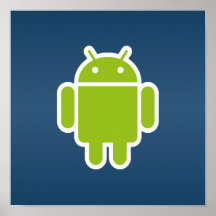 Poster azul androide