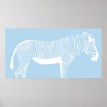 poster azul de la cebra