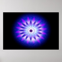 Poster azul de la mandala