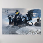 Poster azul de los dragones de Michelle más salvaj