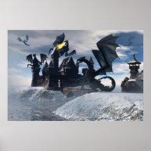 Poster azul de los dragones de Michelle más salvaj
