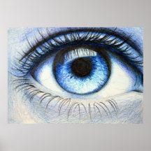 Poster azul de sensación