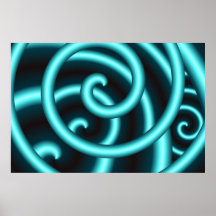 Poster azul del modelo del tubo