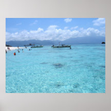 Poster azul del paraíso