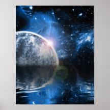Poster azul del planeta