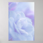 Poster azul en colores pastel de la flor…