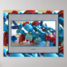 Poster - azules coralinos 2