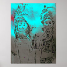 Poster B de Shiva y de Parvati