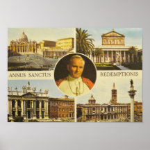 Poster bendecido de Juan Pablo II