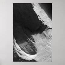 Poster blanco y negro de la foto de la piedra aren