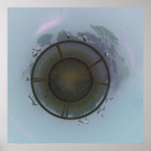 Poster brumoso de Marshbirds Planetoid