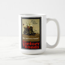 Poster canadiense de la propaganda WW1 en la taza