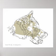 Poster canadiense/impresión del perro esquimal