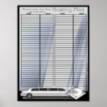 Poster/carta elegantes del asiento del boda