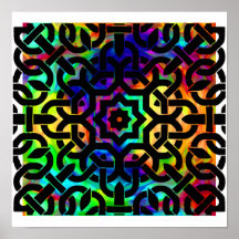 Poster céltico del nudo del arco iris