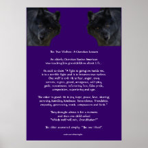 Poster CHEROKEE del nativo americano del CUENTO de