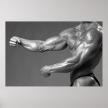 Poster clásico del brazo de la pared del gimnasio 