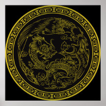 Poster clásico del dragón