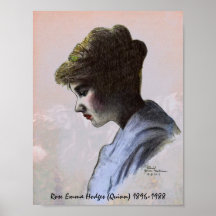 Poster color de rosa del monumento de Emma Hodges 