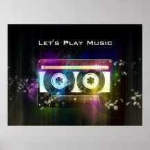 Poster compacto retro del casete audio de Personal