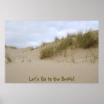 Poster con diseño de las dunas de arena