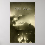 Poster con el mensaje pacifista: ¿POR QUÉ GUERRA?