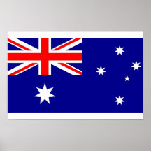 Poster con la bandera de Australia
